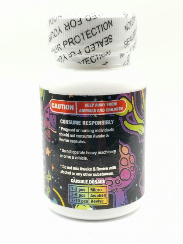 AWAKE & REVIVE Psilocybin Mushroom Capsules 4g.